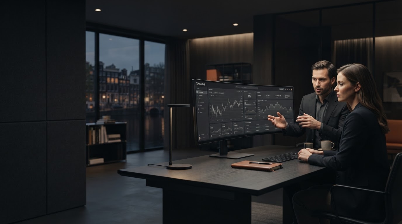 Rekenterij data-analyse visualisatie voor vermogensbeheer